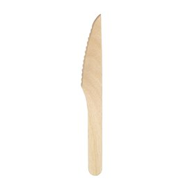 Disposable Wooden Knife 16,5cm (25 Units) 