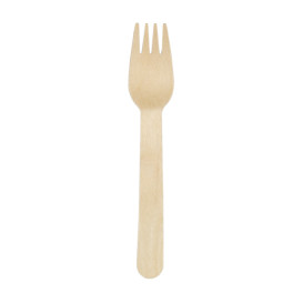 Disposable Wooden Fork 16cm (25 Units)