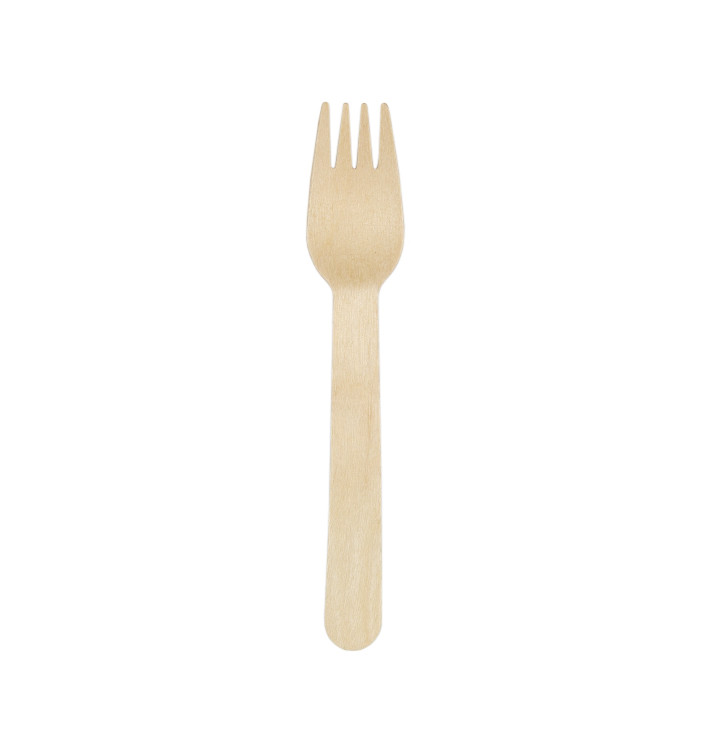 Disposable Wooden Fork 16cm (25 Units) Disposable Wooden Fork 16cm (25 Units)
