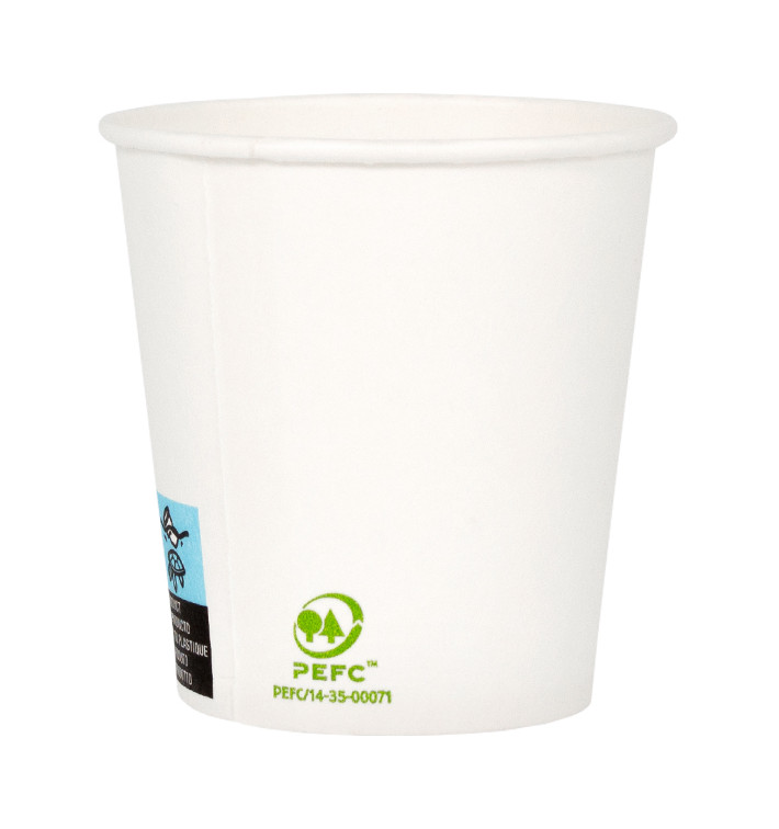 Paper Cup White 4 Oz/120ml Ø6,2cm (80 Units) 