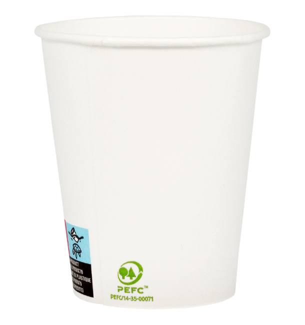 Paper Cup White 6Oz/180ml Ø7,0cm (100 Units) 