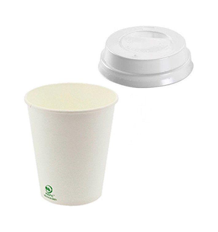 Paper Cup 6 Oz/180ml + Lid with Hole Ø7,0cm (1000 Units) Paper Cup 6 Oz/180ml + Lid with Hole Ø7,0cm (1000 Units)