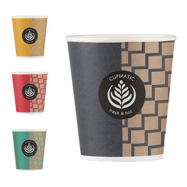 Paper Cup "Cupmatic" 8 Oz/210ml Ø7,0cm (100 Units) 