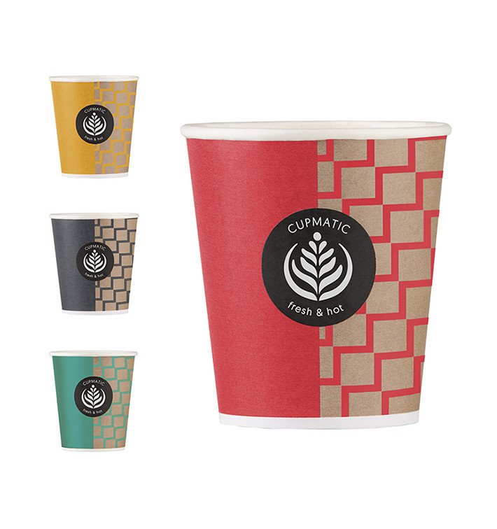 Paper Cup "Cupmatic" 9 Oz/280ml Ø8,0cm (50 Units) Paper Cup "Cupmatic" 9 Oz/280ml Ø8,0cm (50 Units)