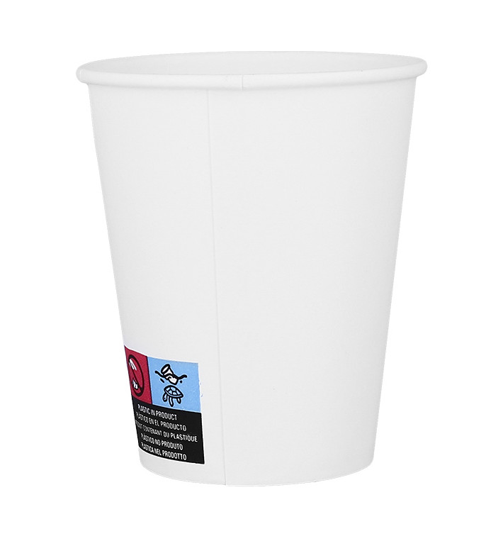 Paper Cup White ECO 8Oz/240ml Ø8cm (50 Units) Paper Cup White ECO 8Oz/240ml Ø8cm (50 Units)