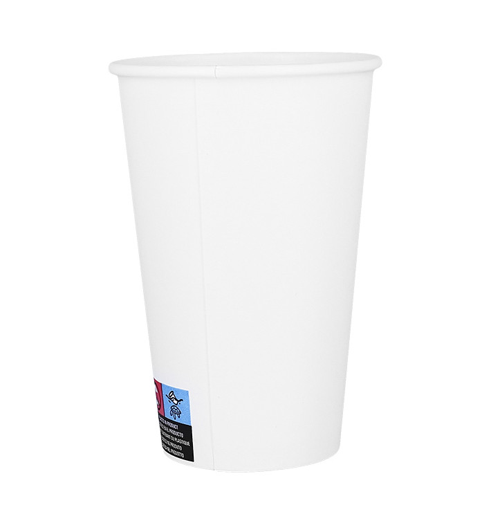 Paper Cup White ECO 16Oz/480ml Ø9cm (50 Units)