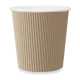 Paper Cup "Ripple Kraft" Brown 4 Oz/120ml Ø6,2cm (50 Units) 