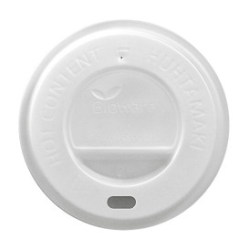 Plastic Lid PLA for Paper Cup Ø8,0cm 4 Oz/120ml (100 Units)