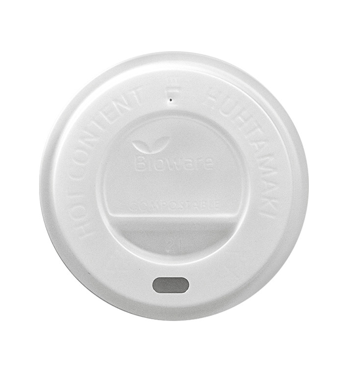 Plastic Lid PLA for Paper Cup Ø8,0cm 4 Oz/120ml (100 Units) Plastic Lid PLA for Paper Cup Ø8,0cm 4 Oz/120ml (100 Units)