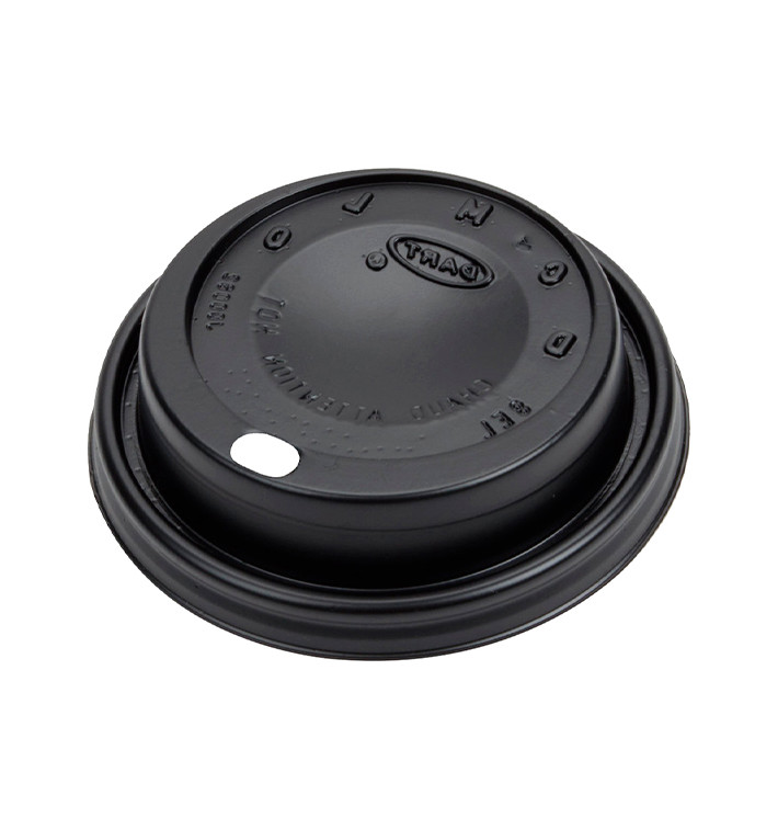 Plastic Lid with Hole PS for Foam Cup Ø8,1cm (100 Units)