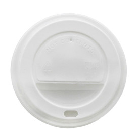Lid for Paper Cup Hole White 12, 16 and 22 Oz Ø9,0cm (100 Units)  