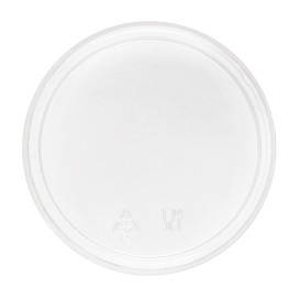 Plastic Lid PS Clear Closed Flat Ø7cm (100 Units) 