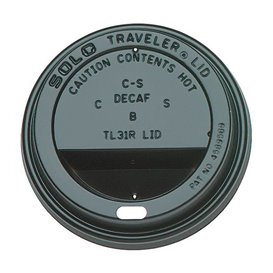 Lid for Cup Hole 6 and 8 Oz Black Ø8,0cm (100 Units)