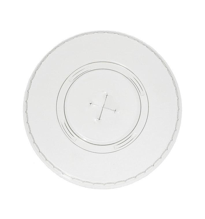 Plastic Lid with Straw Slot PET Crystal Flat Ø7,8cm (50 Units) Plastic Lid with Straw Slot PET Crystal Flat Ø7,8cm (50 Units)