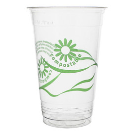 Cornstarch Cup PLA "Green Spirit" Clear 330ml (50 Units)