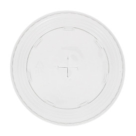 Plastic Lid with Straw Slot PET Ø9,5cm for PLA and PET Cups 265, 364, 425, 450 and 550ml (50 Units)