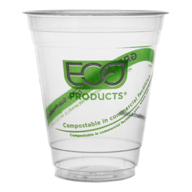 Cornstarch Cup PLA "Green Stripe" 205ml (50 Units) 