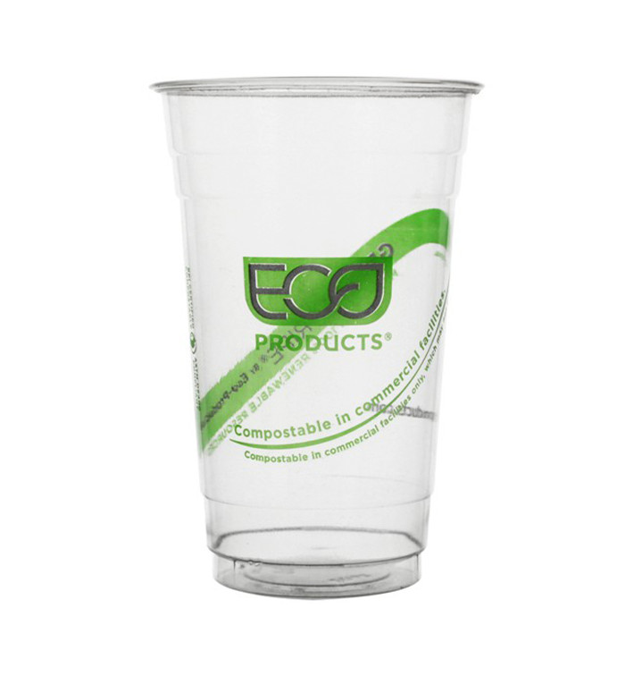 Cornstarch Cup PLA "Green Stripe" 590ml (1.000 Units) Cornstarch Cup PLA "Green Stripe" 590ml (1.000 Units)