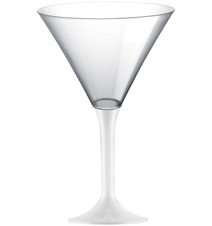 Plastic Stemmed Glass Cocktail White 185ml 2P (200 Units) Plastic Stemmed Glass Cocktail White 185ml 2P (200 Units)