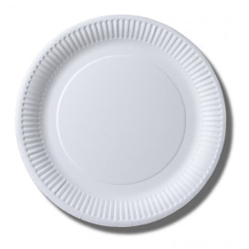 Paper Plate Biocoated White 23cm (100 Units)  