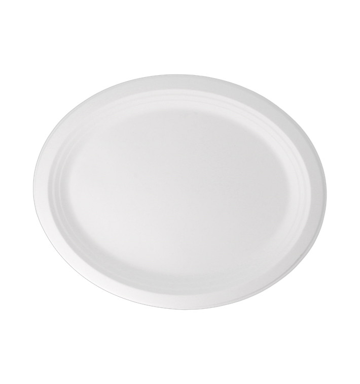 Sugarcane Tray White 32x25,5x2,1 cm (50 Units) Sugarcane Tray White 32x25,5x2,1 cm (50 Units)