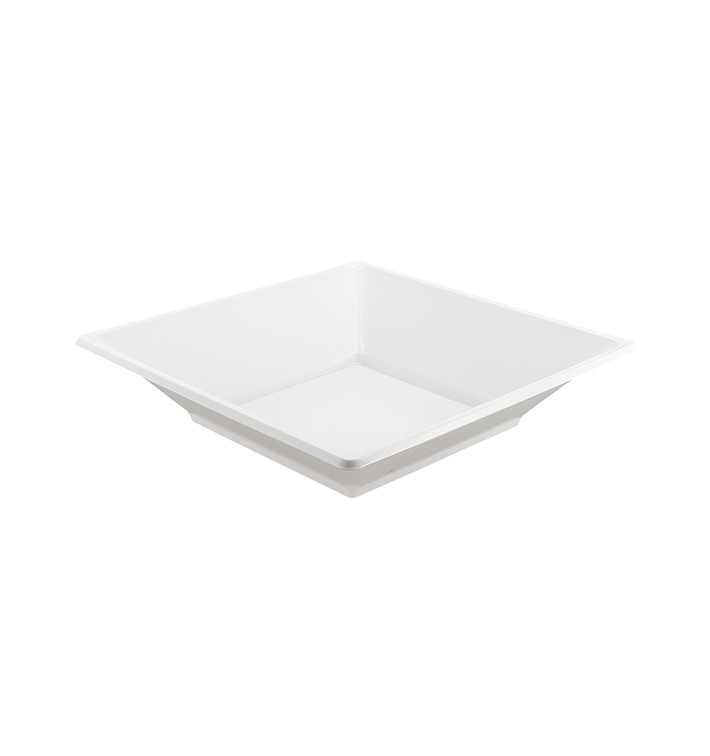 Plastic Plate PS Deep Square shape White 17 cm (6 Units) Plastic Plate PS Deep Square shape White 17 cm (6 Units)