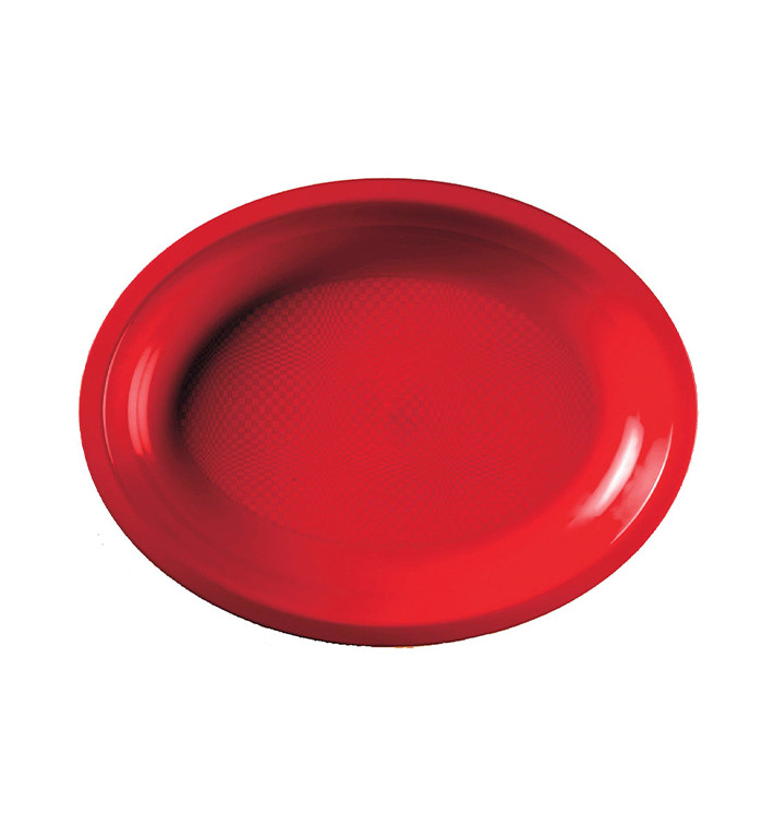 Plastic Platter Microwavable Oval Shape Red "Round" 25,5x19 cm (600 Units) Plastic Platter Microwavable Oval Shape Red "Round" 25,5x19 cm (600 Units)