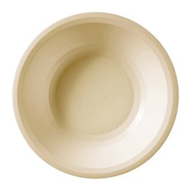 Plastic Plate Deep Cream "Round" PP Ø19,5 cm (50 Units) 