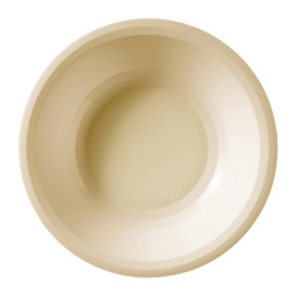 Plastic Plate Deep Cream "Round" PP Ø19,5 cm (50 Units) 