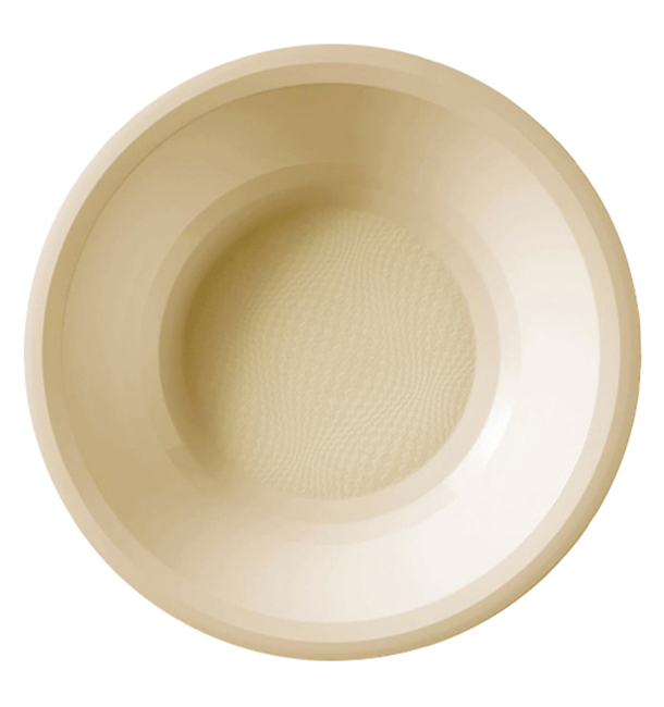 Plastic Plate Deep Cream "Round" PP Ø19,5 cm (50 Units) 