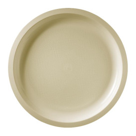 Plastic Plate Cream "Round" PP Ø29 cm (25 Units) 