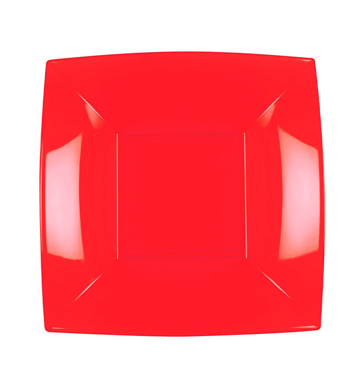 Plastic Plate Deep Red "Nice" PP 18 cm (300 Units) Plastic Plate Deep Red "Nice" PP 18 cm (300 Units)