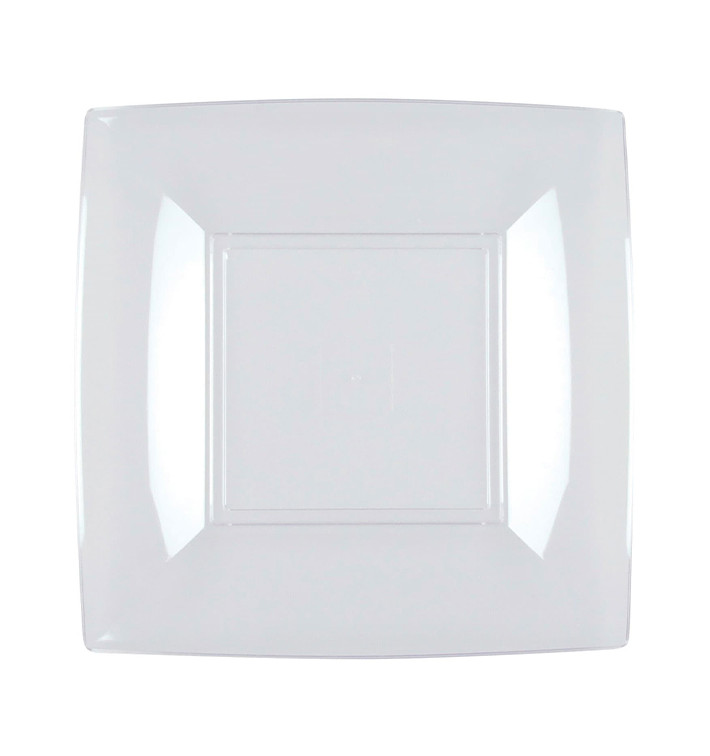 Plastic Plate Flat Clear "Nice" PS 18 cm (300 Units) Plastic Plate Flat Clear "Nice" PS 18 cm (300 Units)
