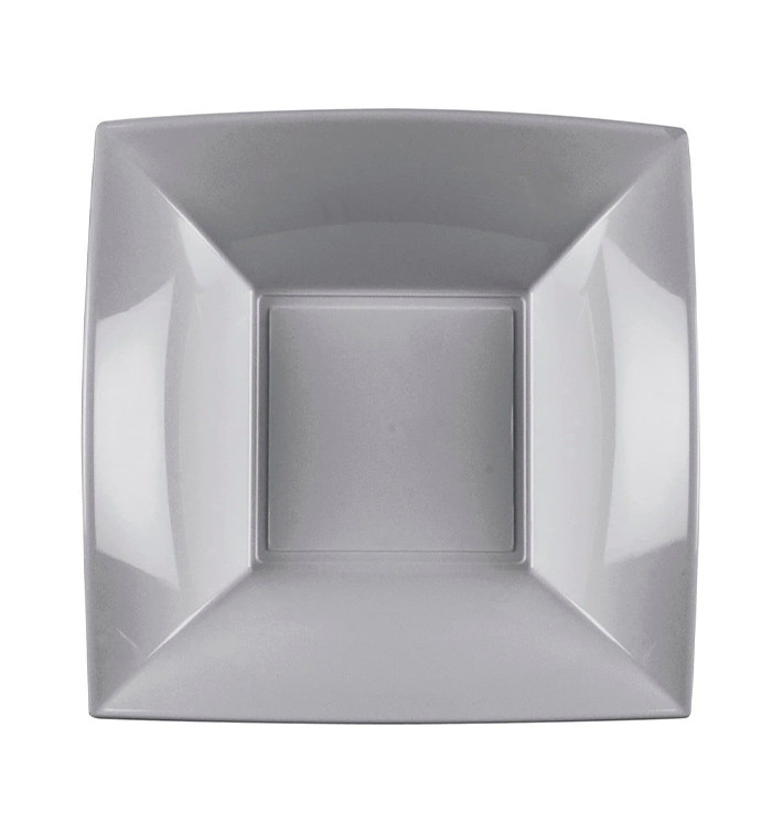 Plastic Plate Deep Grey "Nice" PP 18 cm (25 Units) Plastic Plate Deep Grey "Nice" PP 18 cm (25 Units)