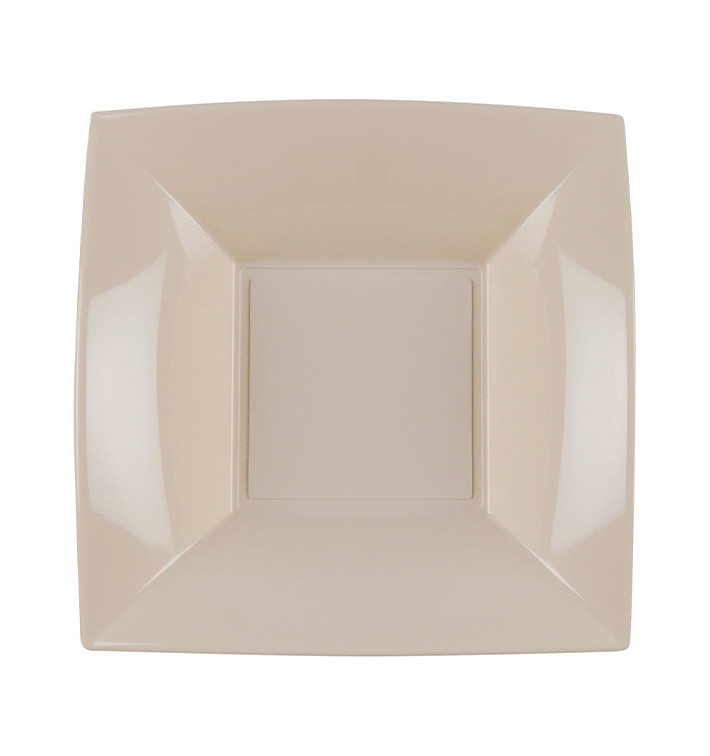 Plastic Plate Deep Beige "Nice" PP 18 cm (25 Units) 