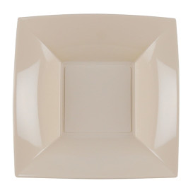 Plastic Plate Deep Beige "Nice" PP 18 cm (300 Units)