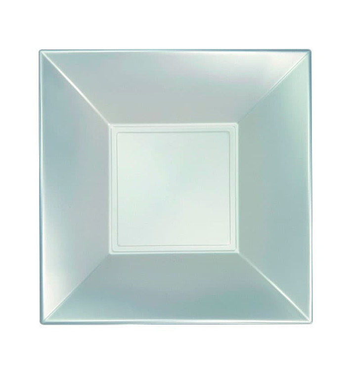 Plastic Plate Deep Silver "Nice" Pearl PP 18 cm (300 Units) Plastic Plate Deep Silver "Nice" Pearl PP 18 cm (300 Units)