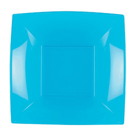 Plastic Plate Deep Turquoise "Nice" PP 18 cm (25 Units) 