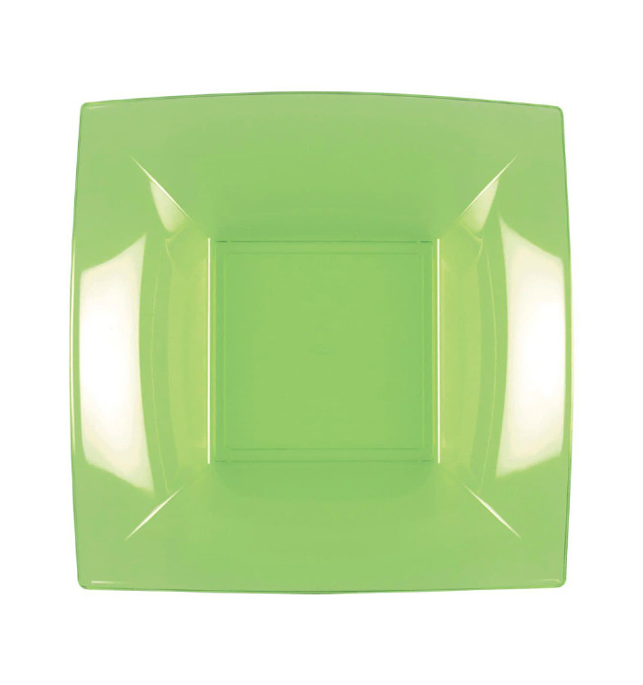 Plastic Plate Deep Lime Green "Nice" PP 18 cm (300 Units) Plastic Plate Deep Lime Green "Nice" PP 18 cm (300 Units)
