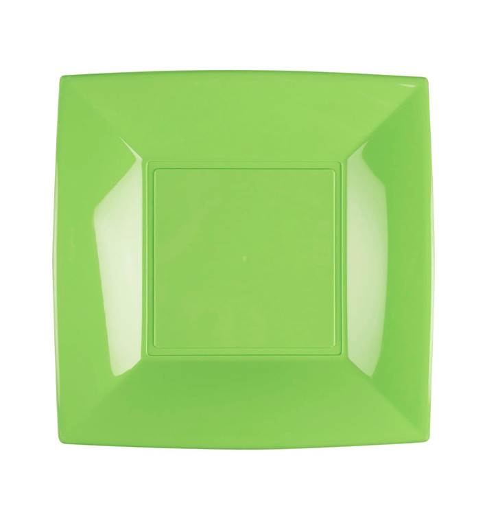 Plastic Plate Flat Lime Green "Nice" PP 23 cm (25 Units) Plastic Plate Flat Lime Green "Nice" PP 23 cm (25 Units)