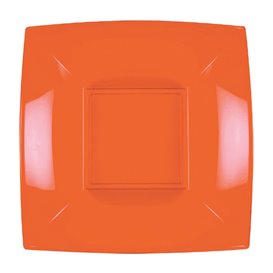 Plastic Plate Deep Orange "Nice" PP 18 cm (300 Units)