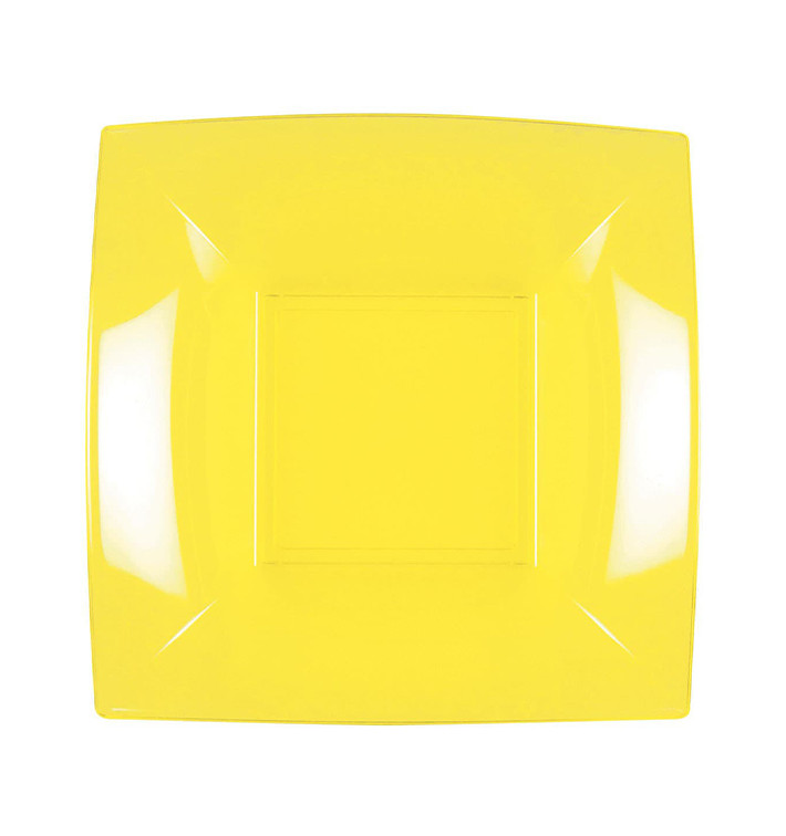 Plastic Plate Flat Yellow "Nice" PP 18 cm (25 Units) Plastic Plate Flat Yellow "Nice" PP 18 cm (25 Units)