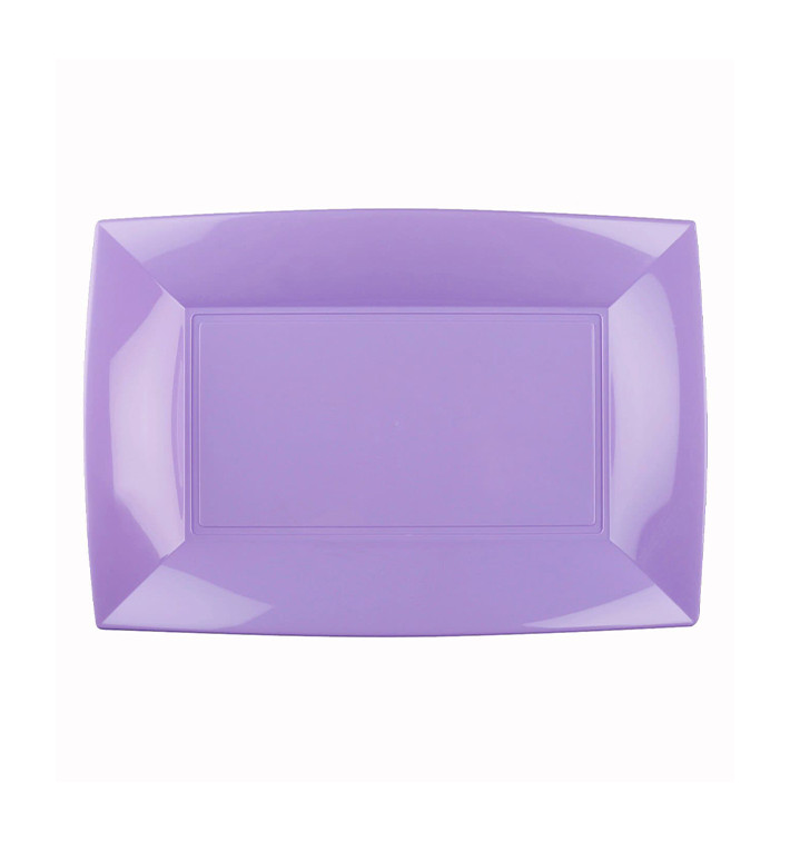 Plastic Tray Microwavable Lilac "Nice" 28x19cm (12 Units) Plastic Tray Microwavable Lilac "Nice" 28x19cm (12 Units)
