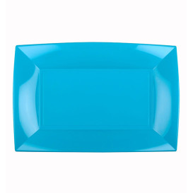 Plastic Tray Microwavable Turquoise "Nice" 28x19cm (12 Units) 