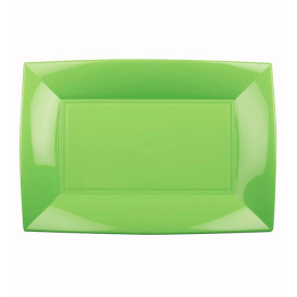 Plastic Tray Microwavable Lime Green "Nice" 28x19cm (12 Units) 