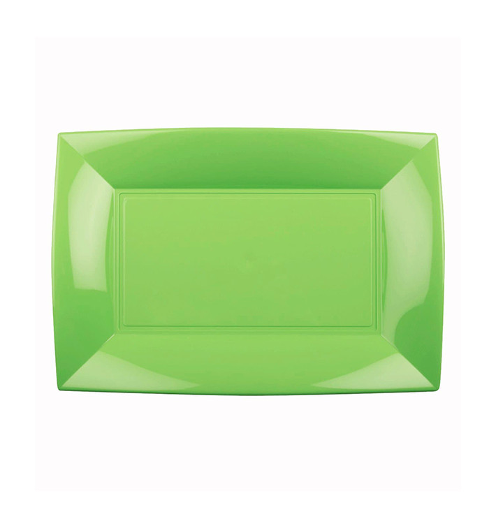Plastic Tray Microwavable Lime Green "Nice" 28x19cm (240 Units) Plastic Tray Microwavable Lime Green "Nice" 28x19cm (240 Units)