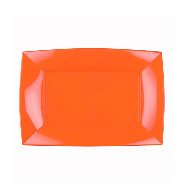 Plastic Tray Microwavable Orange "Nice" 28x19cm (12 Units) Plastic Tray Microwavable Orange "Nice" 28x19cm (12 Units)