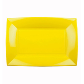 Plastic Tray Microwavable Yelow "Nice" 28x19cm (240 Units)