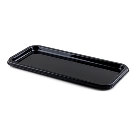 Plastic Platter Rectangular Shape Black 35X16 cm (50 Units)