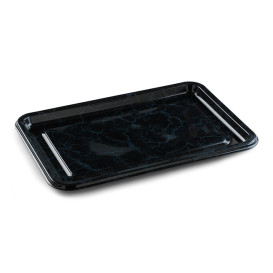 Plastic Tray Rectangular Shape Marble 35X24 cm (50 Uds)